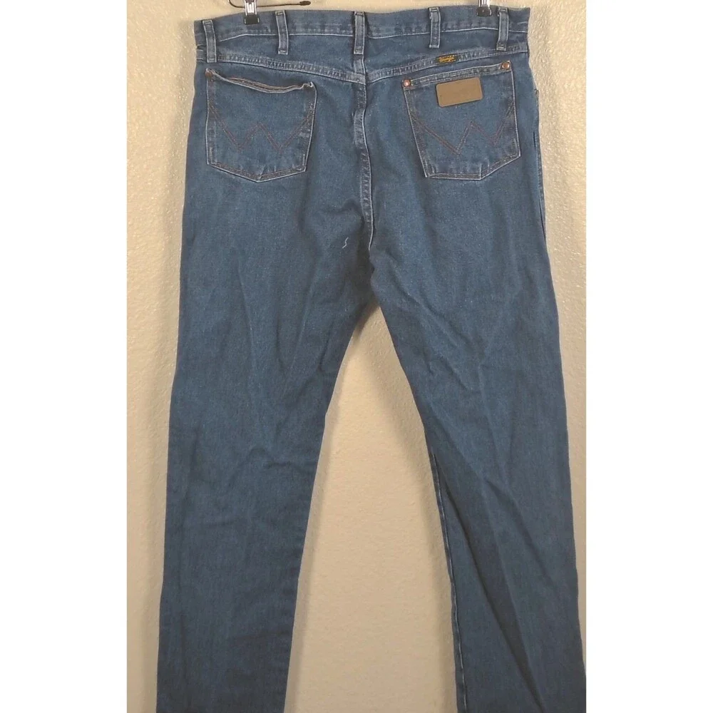 Vintage Wrangler 13MWZ Cowboy Cut Jeans Mens 38x34 Dark Wash Western Straight Le